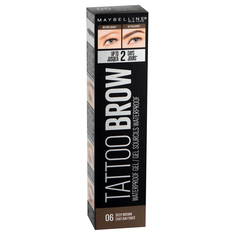 Maybelline Tattoostudio Waterproof Eyebrow Gel Makeup, 06 Deep Brown