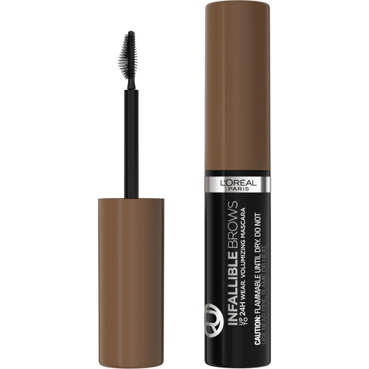 L'Oreal Paris Infallible Volumizing 24H Wear Brow Mascara, Light Brunette, 0.13 fl oz