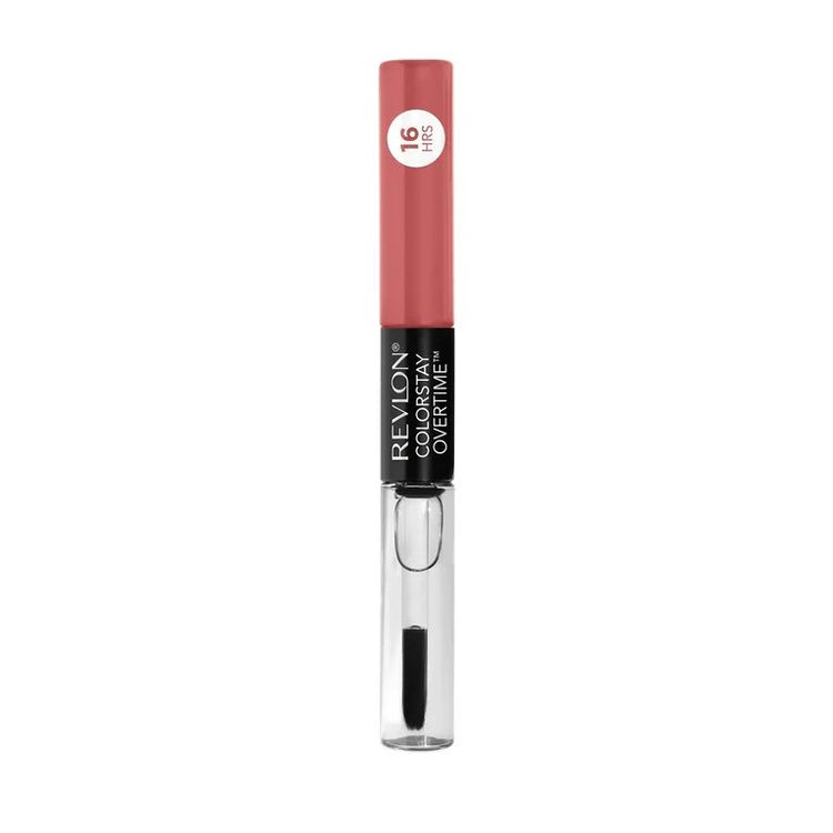 Revlon ColorStay Overtime Lipcolor, Dual Ended Longwearing Liquid Lipstick with Clear Lip Gloss, with Vitamin E, 530 24/7 Pink, 0.07 fl oz, Pack Of 2