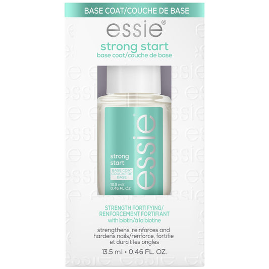 essie Nail Polish, Strong Start Basecoat, Strengthener, Clear, 0.46 fl oz Bottle