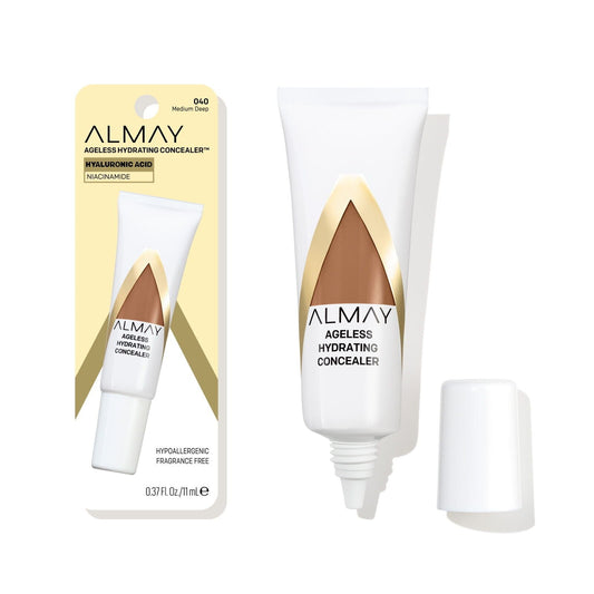 Almay Ageless Hydrating Liquid Concealer, 040 Medium Deep, 0.37 fl oz