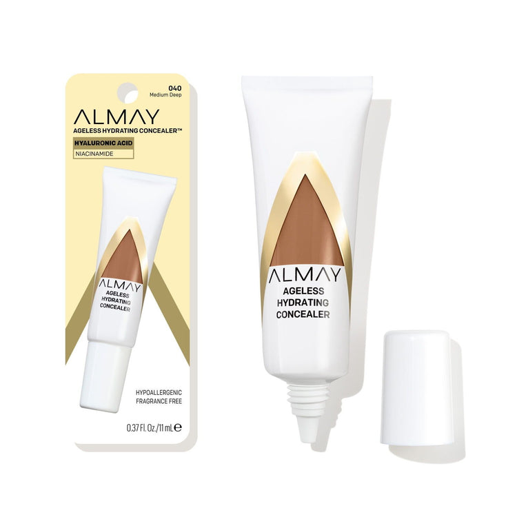 Almay Ageless Hydrating Liquid Concealer, 040 Medium Deep, 0.37 fl oz