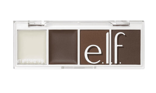 e.l.f. Bite-Size Brow, Mini Brow Quad with Ultra-Pigmented Waxes & Powders, Eyebrow Grooming & Makeup Kit, Auburn, 0.14 Oz