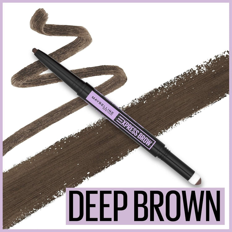 Maybelline Express Brow 2-In-1 Pencil and Powder Eyebrow Makeup, Deep Brown 260
