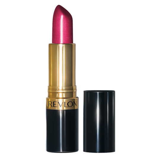 Revlon Super Lustrous Lipstick with Vitamin E and Avocado Oil, Pearl Lipstick in Pink, 657 Fuchsia Fusion