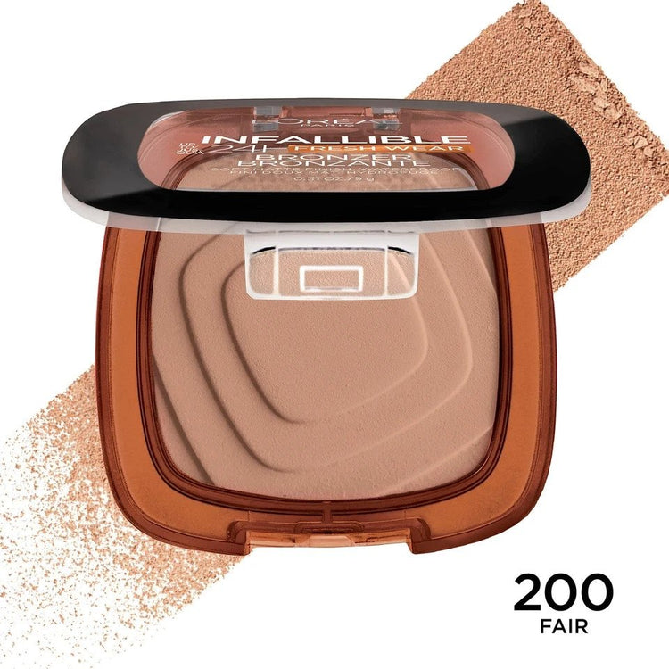 L Oreal Paris Matte Powder Bronzer Waterproof Transfer Proof 24Hr Wear, Fair 200