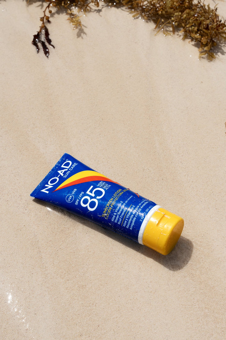 NO-AD SPF 85 Sunscreen Lotion | Broad Spectrum UVA/UVB Protection | Water Resistant | Octinoxate & Oxybenzone Free with moisturizing Vitamin E and Aloe 3oz | Pack of 3