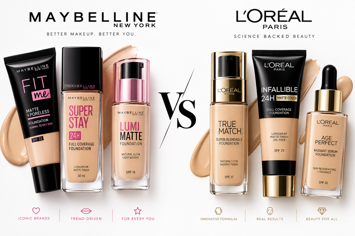 Maybelline vs. L'Oreal Foundation: Which One Is Best for Your Skin Type?