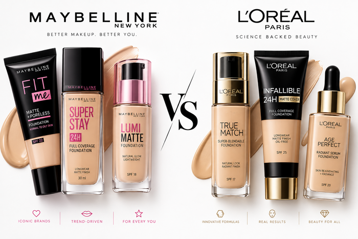 Maybelline vs. L'Oreal Foundation: Which One Is Best for Your Skin Type?