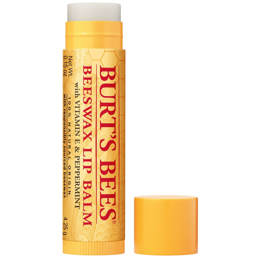 Burt's Bees 100% Natural Origin Moisturizing Lip Balm, Beeswax,1 Tube