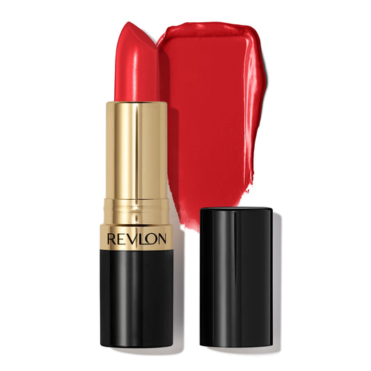 Revlon Super Lustrous Creme Lipstick, Creamy Formula, 725 Love That Red, 0.15 oz