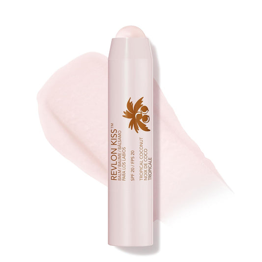 WHOLESALE Revlon Kiss Tinted Lip Balm with SPF 20, Hydrating, Flavored, Infused with Natural Fruit Oils, 010 Tropical Coconut, 0.09 oz 46 UNITS