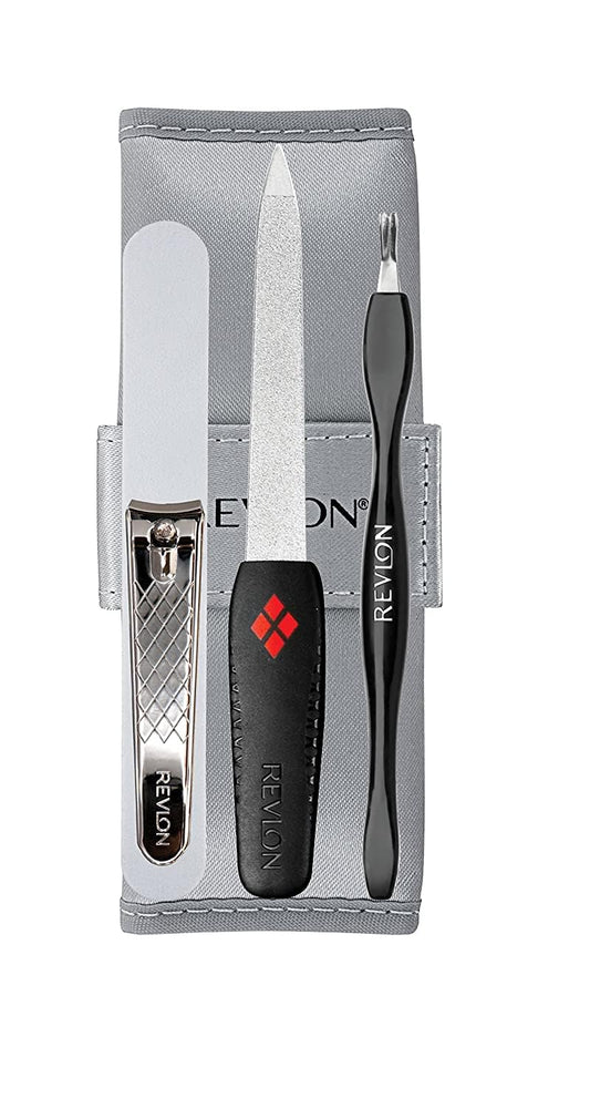 WHOLESALE Revlon Manicure Set, Cuticle Trimmer, Nail Clipper, Nail File & Nail Buffer, Nail Care Tools, 4 Piece Set