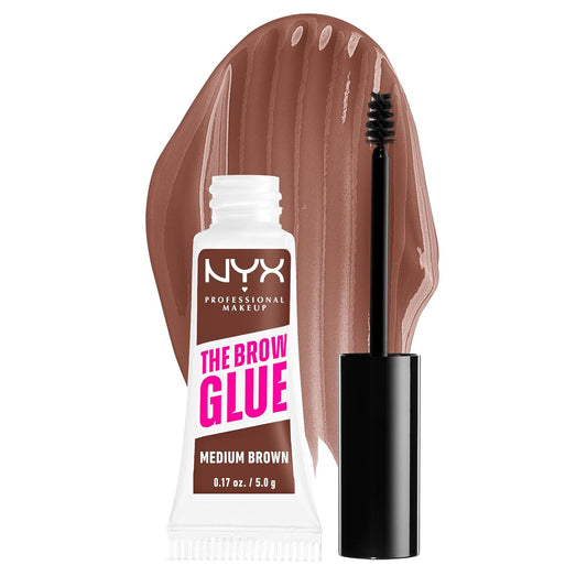 WHOLESALE NYX PROFESSIONAL MAKEUP The Brow Glue, Extreme Hold Tinted Eyebrow Gel - Medium Brown 70 UNITS
