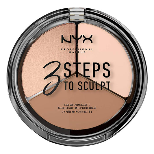 PREORDER WHOLESALE NYX PROFESSIONAL MAKEUP 3 Steps to Sculpt, Face Sculpting Contour Palette - Fair - 72 UNITS