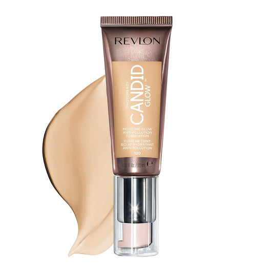WHOLESALE Revlon PhotoReady Candid Glow Moisture Glow Anti-Pollution Foundation, 120 Buff, 77 units