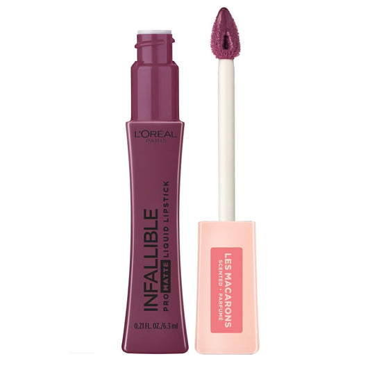 L'Oreal Paris Infallible Pro-Matte Les Macarons Scented Liquid Lipstick, Blackcurrant Crush