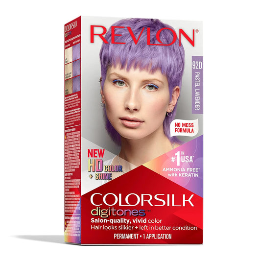 WHOLESALE Revlon ColorSilk Digitones Permanent Hair Color with Keratin, 92D Pastel Lavender, 360 Count