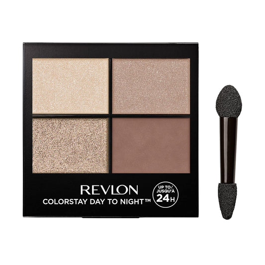 WHOLESALE Revlon ColorStay Day to Night Eyeshadow Quad, Longwear Shadow Palette with Transitional Shades and Buttery Soft Feel, Crease & Smudge Proof, 500 Addictive, 0.16 oz 114 UNITS