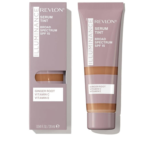 WHOLESALE Revlon Illuminance Tinted Serum, Triple Hyaluronic Acid, Evens Out Skin Tone Over Time and Hydrates All Day, SPF 15, 505 Rich Sand, 0.94 fl oz 48 Units