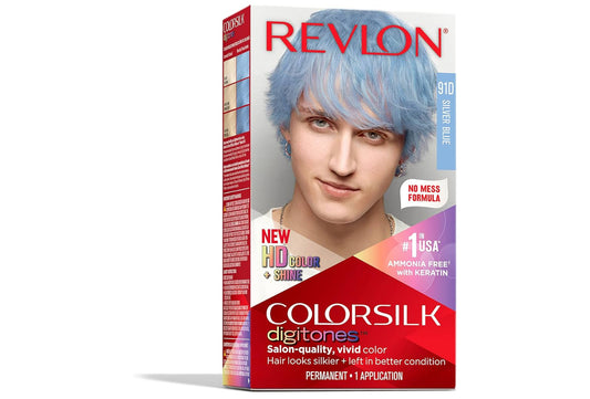 WHOLESALE Revlon ColorSilk Digitones Permanent Hair Color with Keratin, 91D Silver Blue 72 Units
