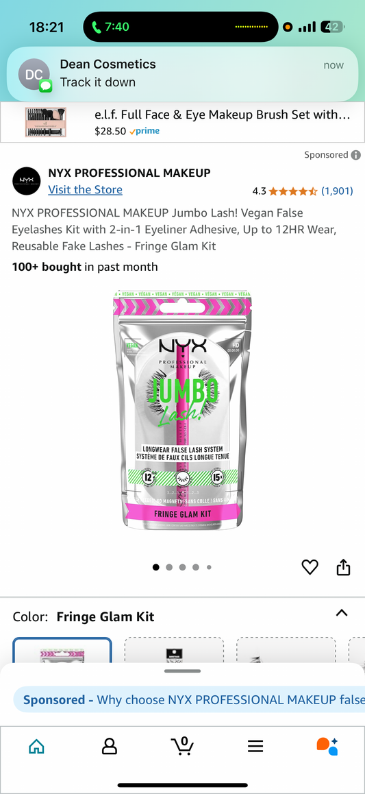 WHOLESALE NYX PROFESSIONAL MAKEUP Jumbo Lash! Vegan False Eyelashes Kit with 2-in-1 Eyeliner Adhesive, Up to 12HR Wear, Reusable Fake Lashes - Fringe Glam Kit, 410 units