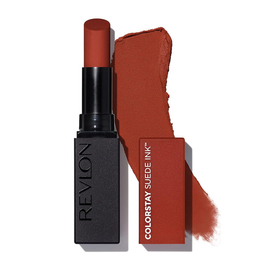 WHOLESALE REVLON Lipstick, ColorStay Suede Ink, Built-in Primer, Infused with Vitamin E, Waterproof, Smudge-proof, Matte Color, 006 In The Money, 0.09 oz.  30 UNITS