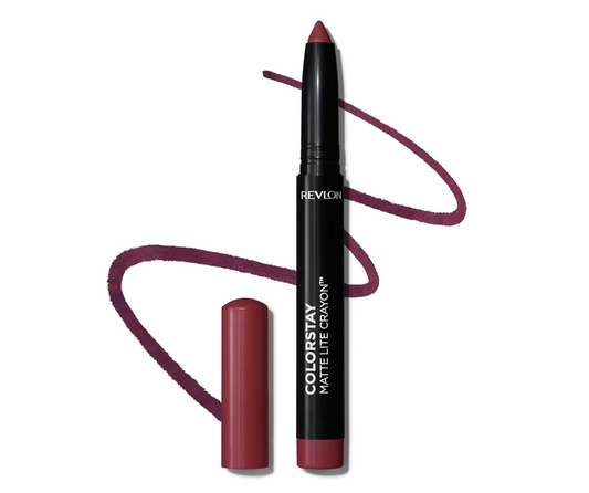 WHOLESALE REVLON ColorStay Matte Lite Crayon Lipstick with Built-in Sharpener, Smudge-proof, Water-Resistant Non-Drying Lipcolor, 012 On Cloud Wine, 37 UNITS