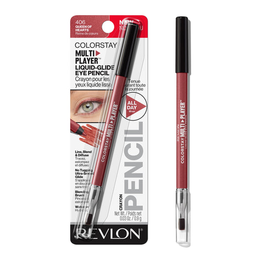 Revlon ColorStay Multiplayer Liquid-Glide Eye Pencil, Waterproof Eye Liner, 406 Queen of Hearts, 0.03 oz