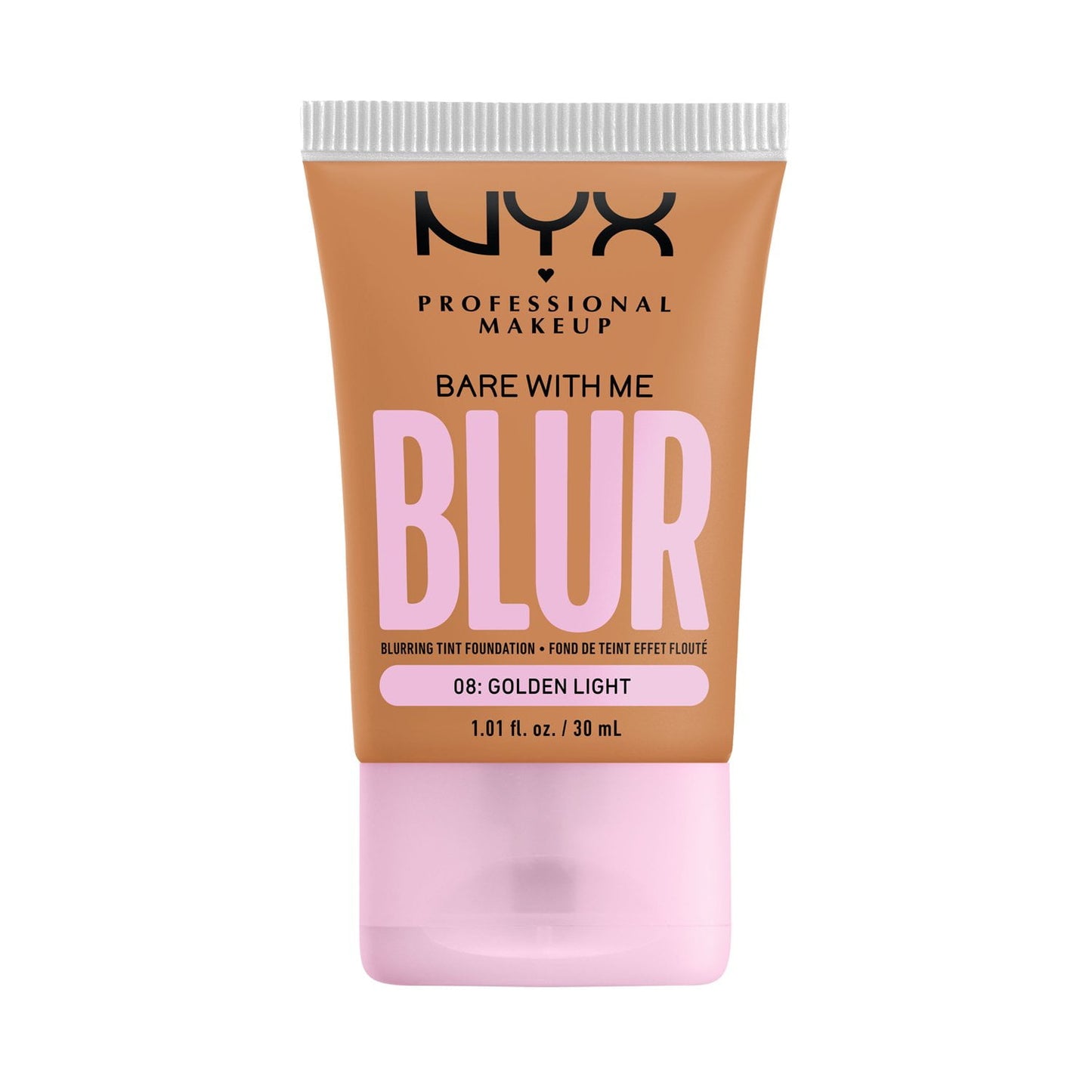 NYX Professional Makeup Bare with Me Blur Skin Tint Foundation, Medium Coverage, Golden Light