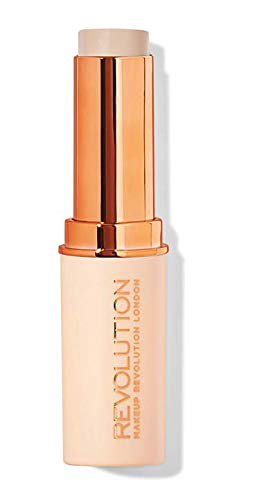 Makeup Revolution Fast Base Stick Foundation, Flawless Skin & Matte Finish, F1 for Fair Skin