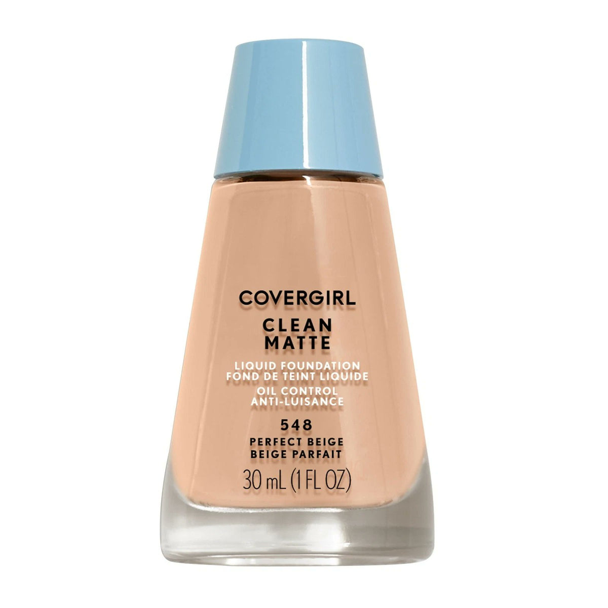 2 Pack COVERGIRL Clean Matte Liquid Foundation, 548 Perfect Beige
