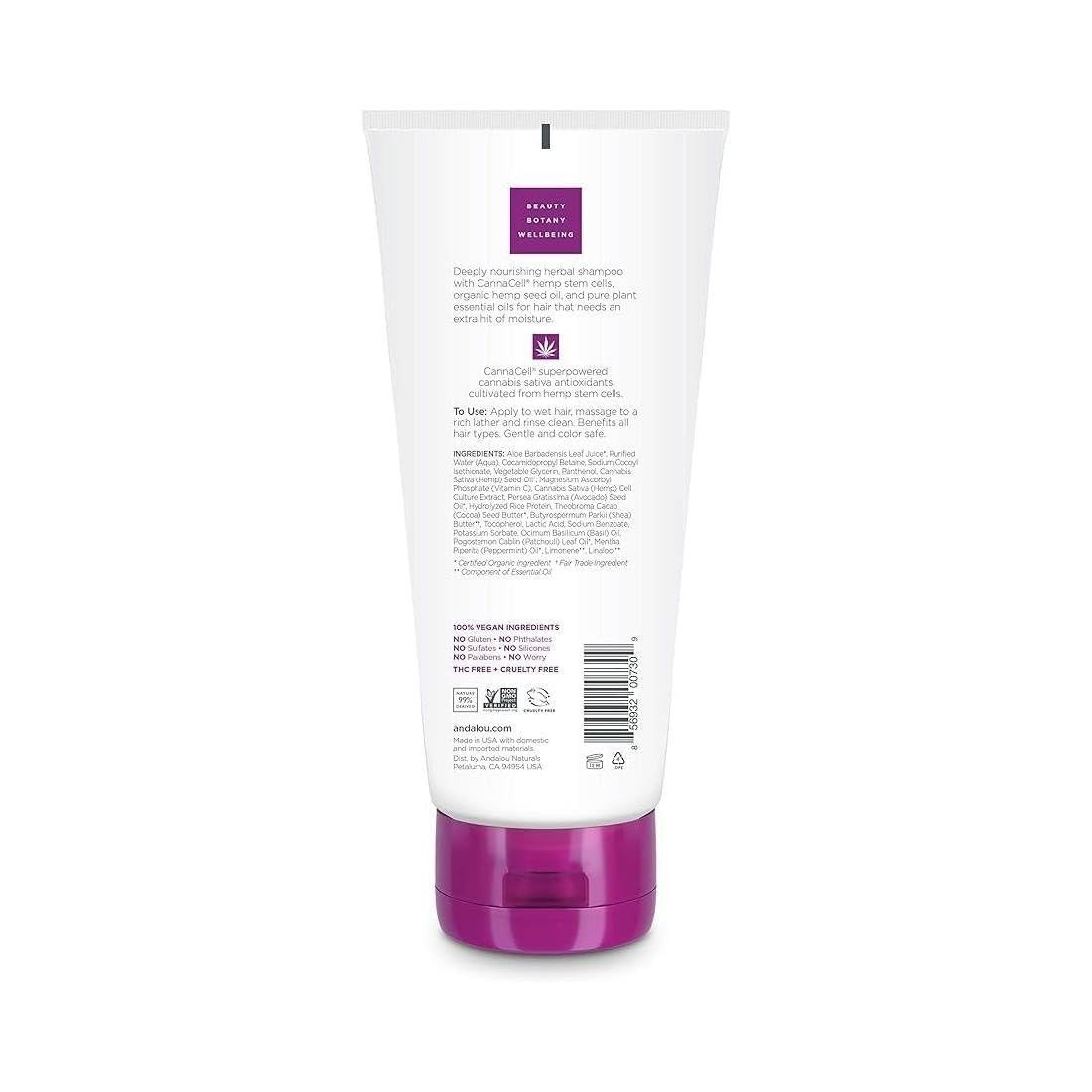 Andalou Naturals Herbal Shampoo, Patchouli + Basil Mint ,  8.5 fl oz.