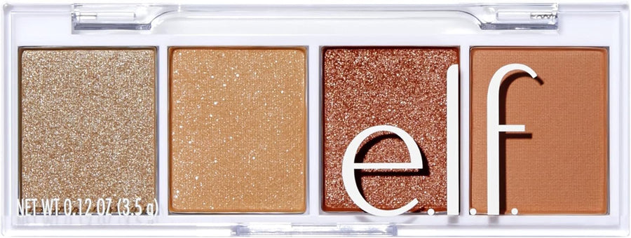 e.l.f. Cosmetics Bite-Size Eyeshadow, 4 Ultra-Pigmented Matte & Shimmer Shades, Creamy & Blendable Powder Formulas, Orange Dreamsicle, 0.12 Oz