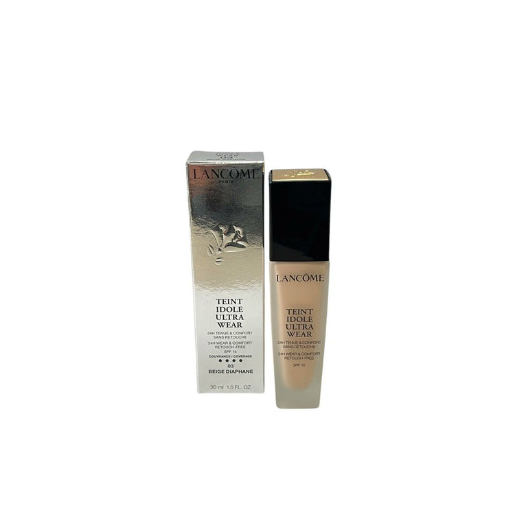 Lancôme Teint Idole Ultra Wear Foundation, 1 fl oz, 03 Beige Diaphane, Full Coverage, Natural Matte Finish