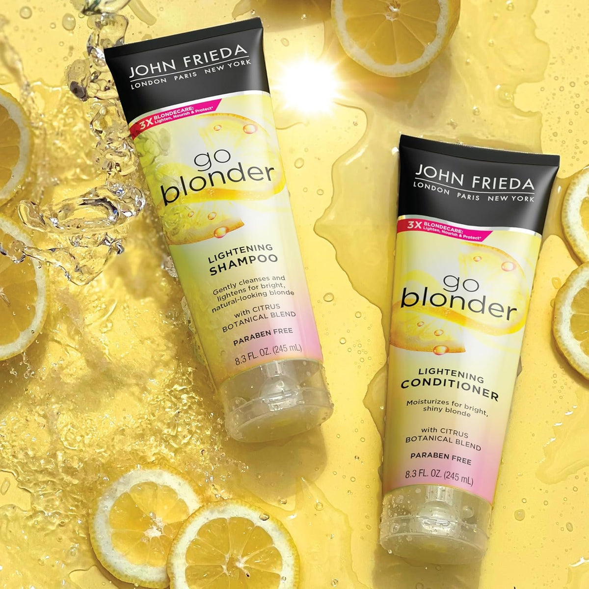 John Frieda Go Blonder Shampoo & Conditioner Blonde Hair Citrus Blend 8.3oz 2Pk