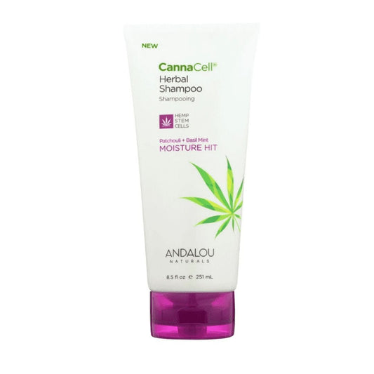Andalou Naturals Shampoo with Patchouli & Basil Mint, 8.5 fl oz, Nourishing Hair Care, Non-GMO, Vegan, Sulfate-Free, 1 Bottle