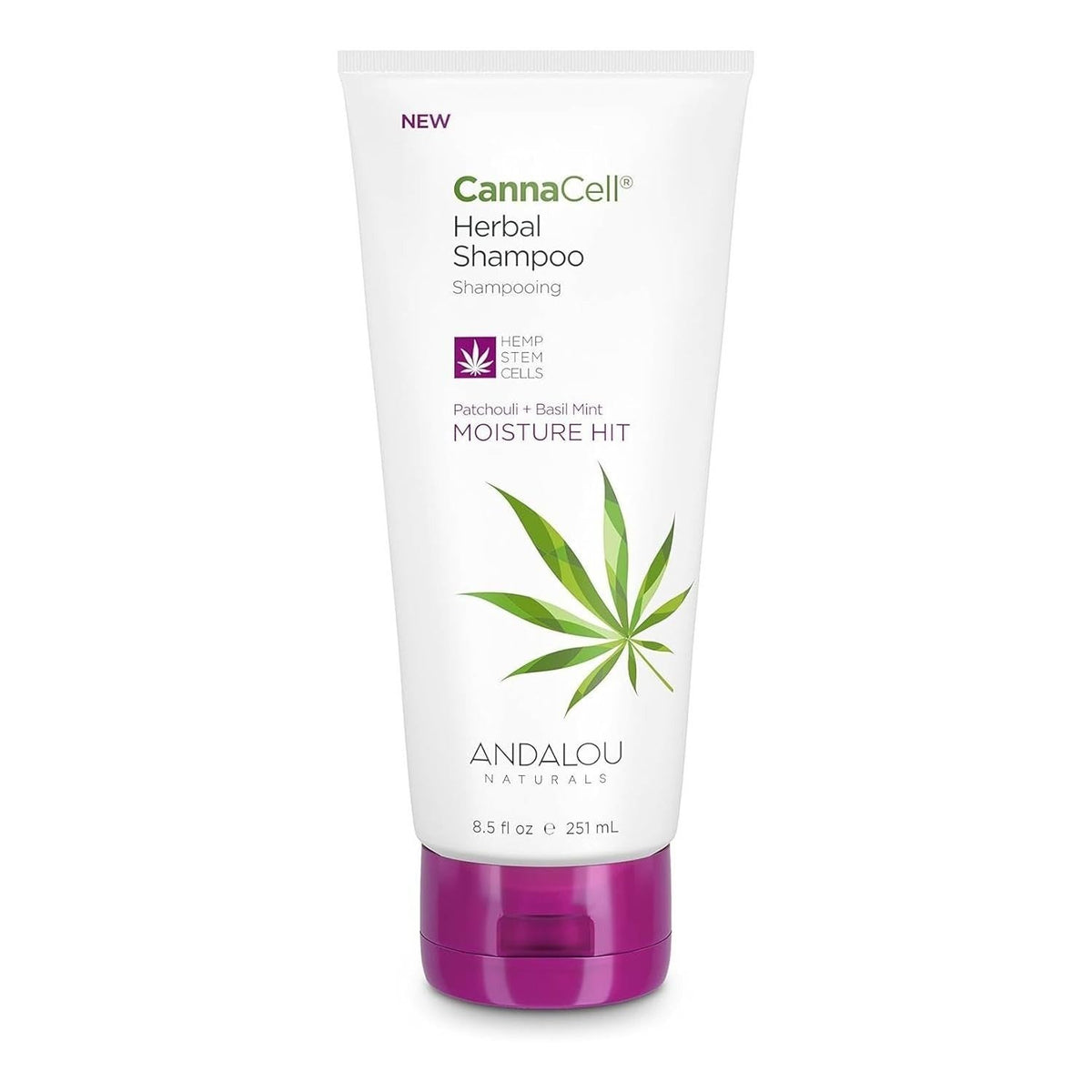 Andalou Naturals Herbal Shampoo, Patchouli + Basil Mint ,  8.5 fl oz.