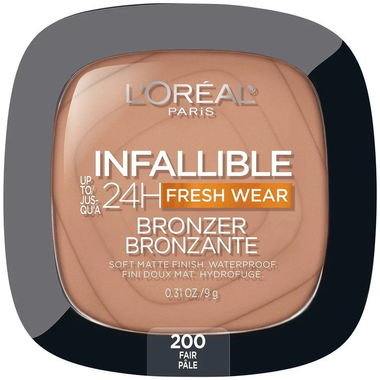 L Oreal Paris Matte Powder Bronzer Waterproof Transfer Proof 24Hr Wear, Fair 200