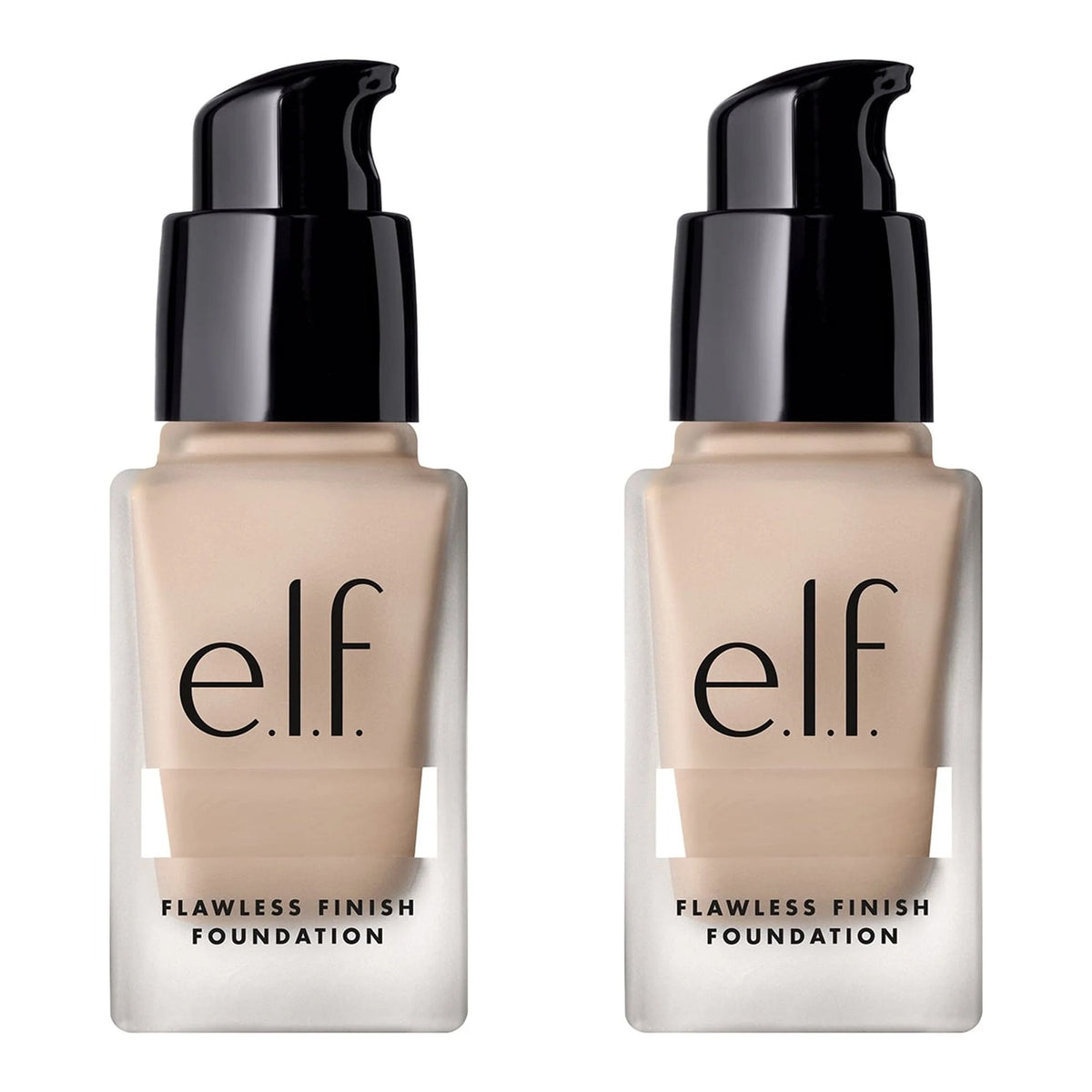 e.l.f. Flawless Satin Foundation, Snow, 0.68 fl oz - 2 Pack