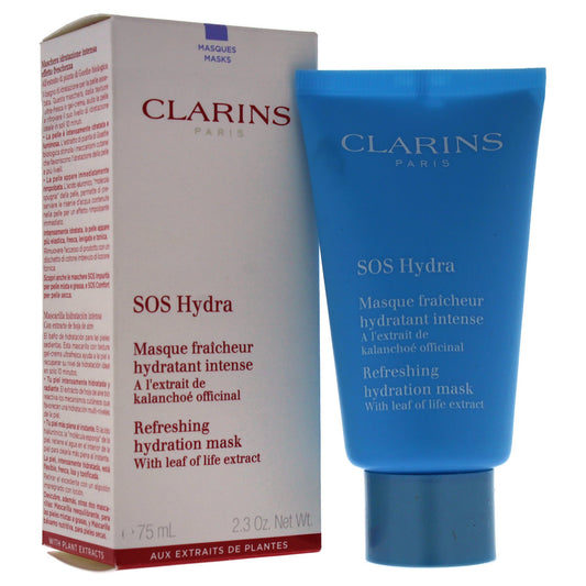 SOS Hydra Refreshing Hydration Mask by Clarins for Women - 2.3 oz Mask
