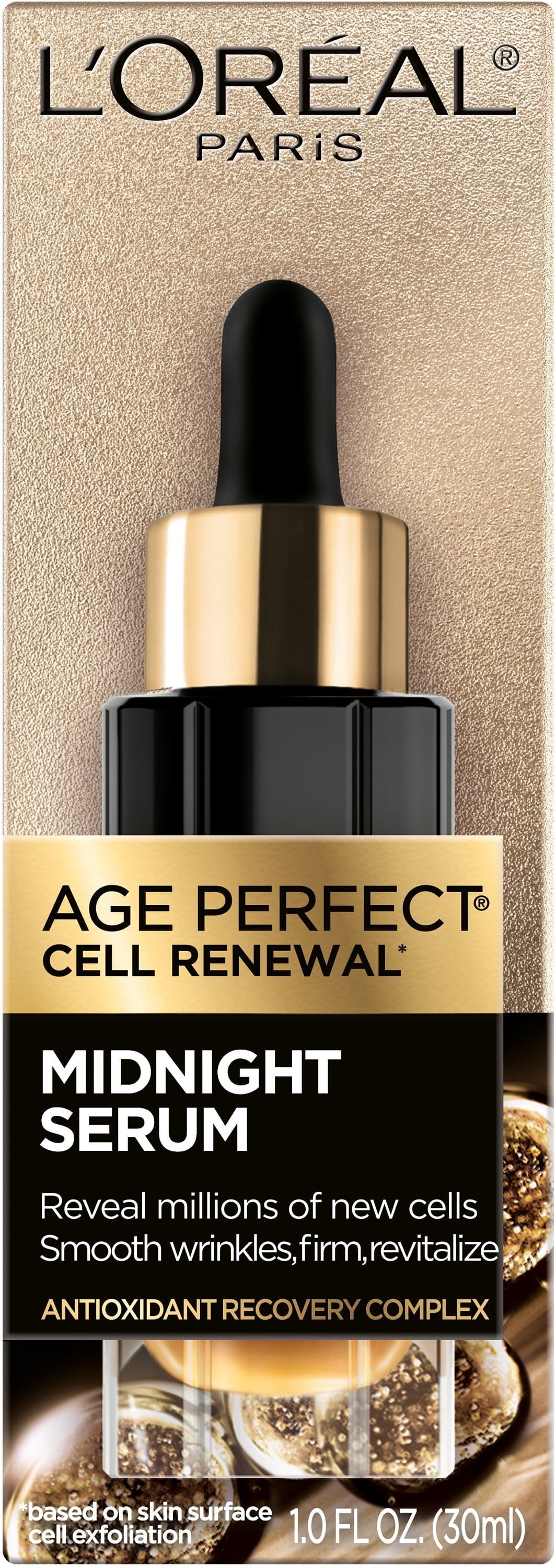 L'Oreal Paris Age Perfect Cell Renewal Midnight Serum, Anti-Aging Complex, 1 fl oz