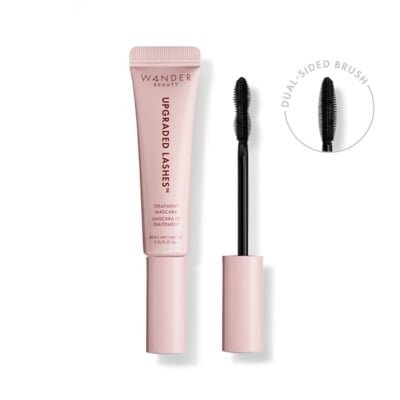 Wander Beauty Upgraded Lashes Treatment Mascara Mini, Jet Black, 0.12 oz – Lengthening & Conditioning Travel Size