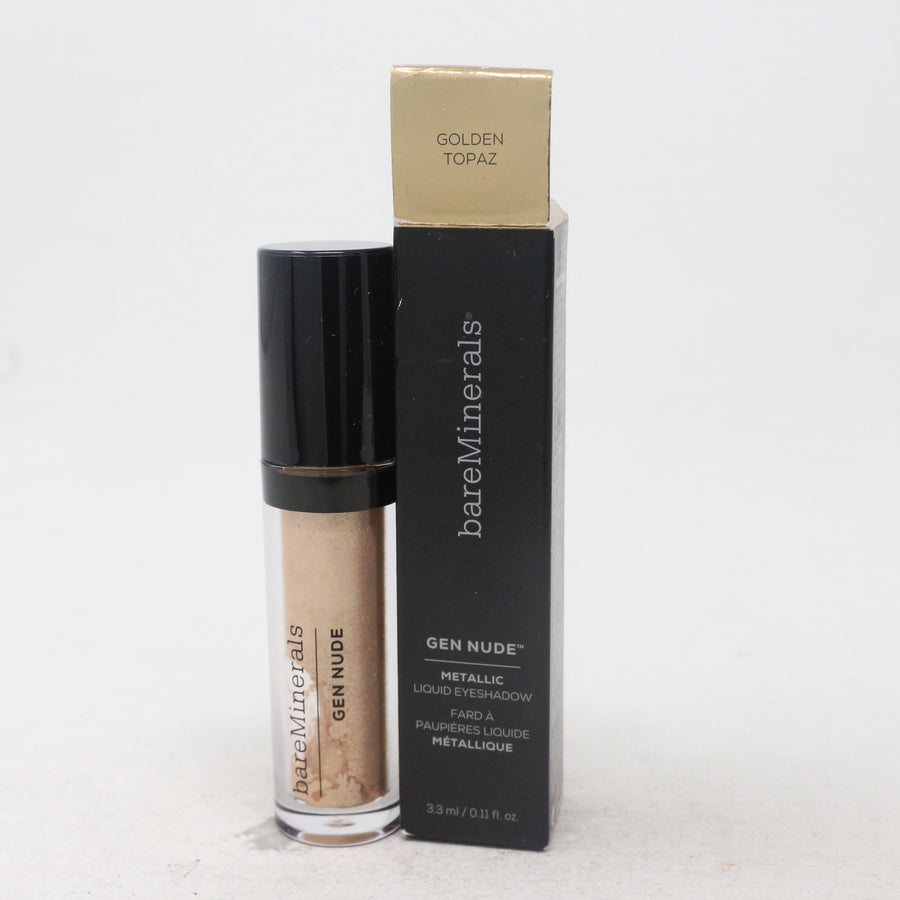 Bareminerals Gen Nude Metallic Liquid Eyeshadow 0.11oz Golden Topaz New With Box