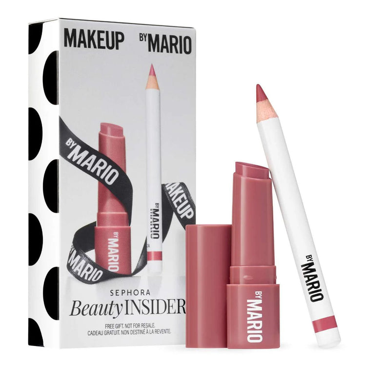 Makeup by Mario Mini Plumping Lip Serum Rosewood Glow & Ultra Suede Lip Pencil Rich Mauve