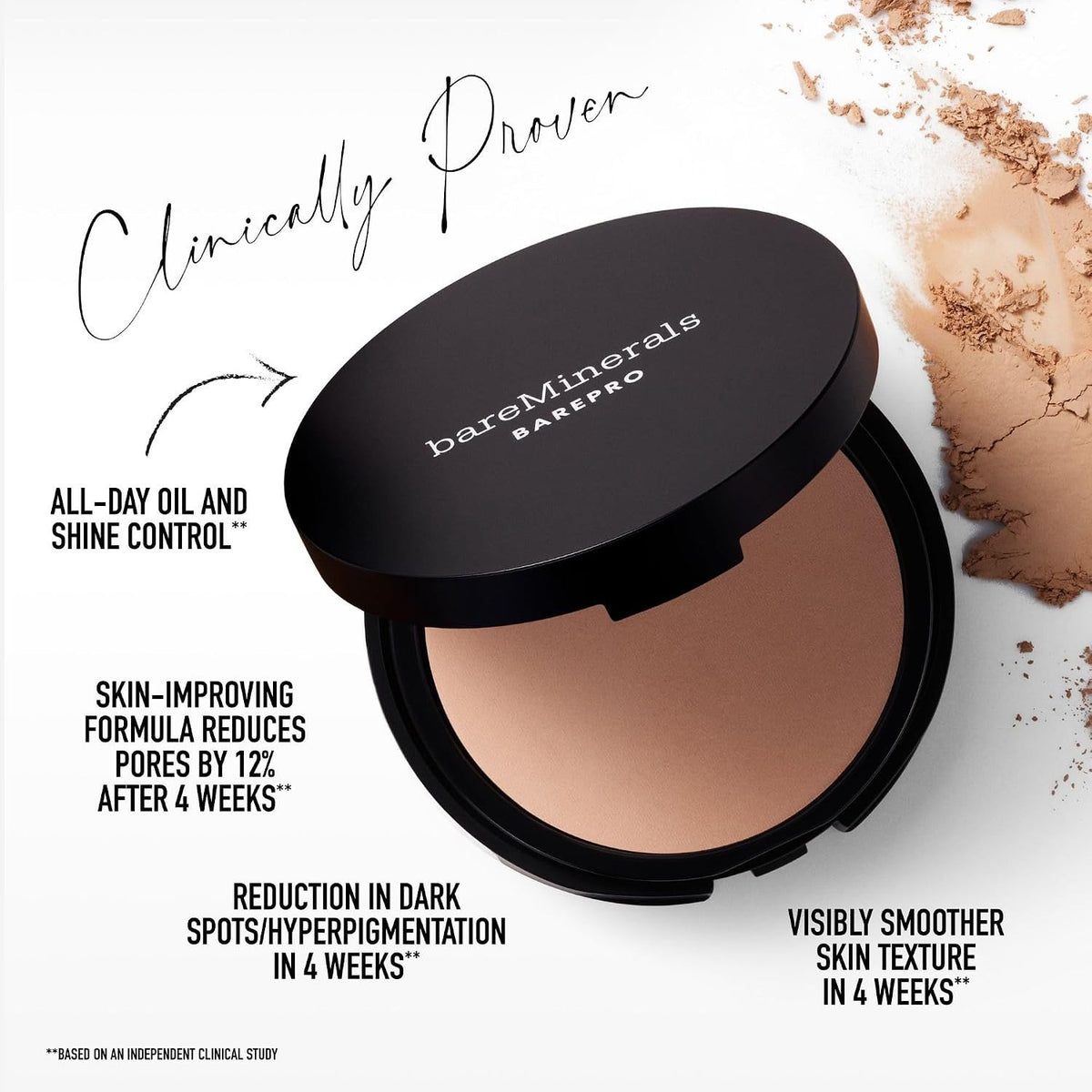 bareMinerals BAREPRO 24HR Pressed Powder Foundation Light 20 Warm 0.28oz
