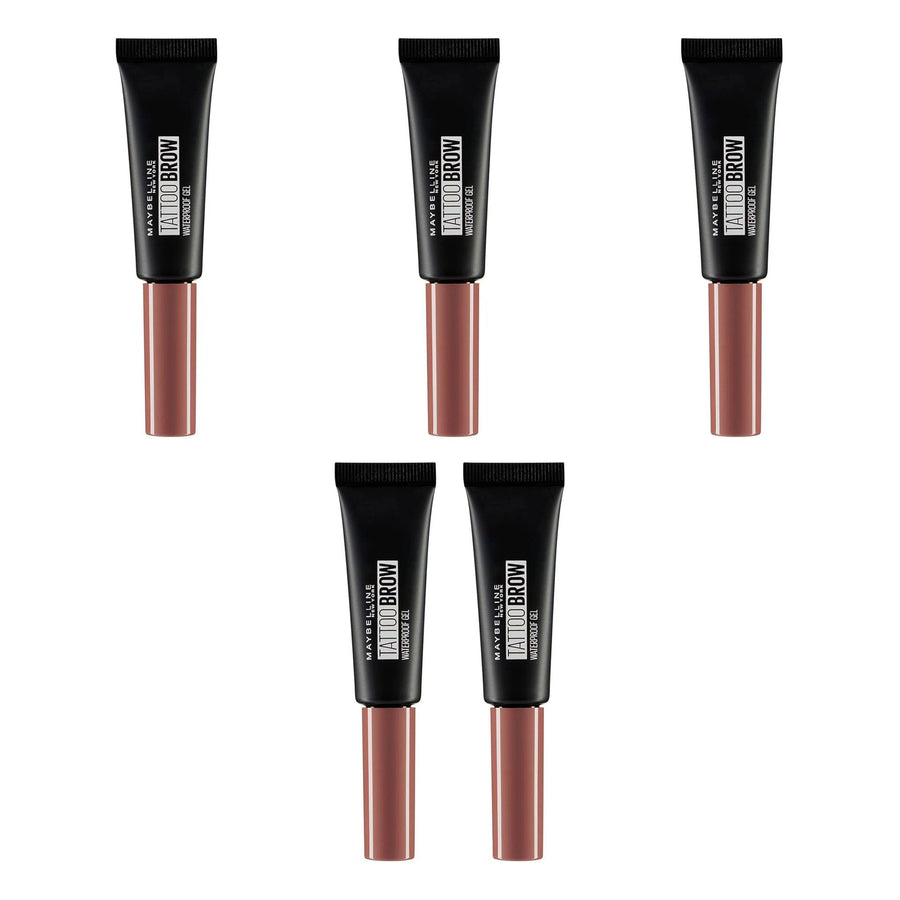 Maybelline Tattoo Brow Waterproof Gel, 09 Auburn, 5ml - 5 Pack