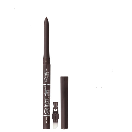 L'Oreal Paris Infallible Never Fail Pencil Eyeliner with Built in Sharpener, Brown