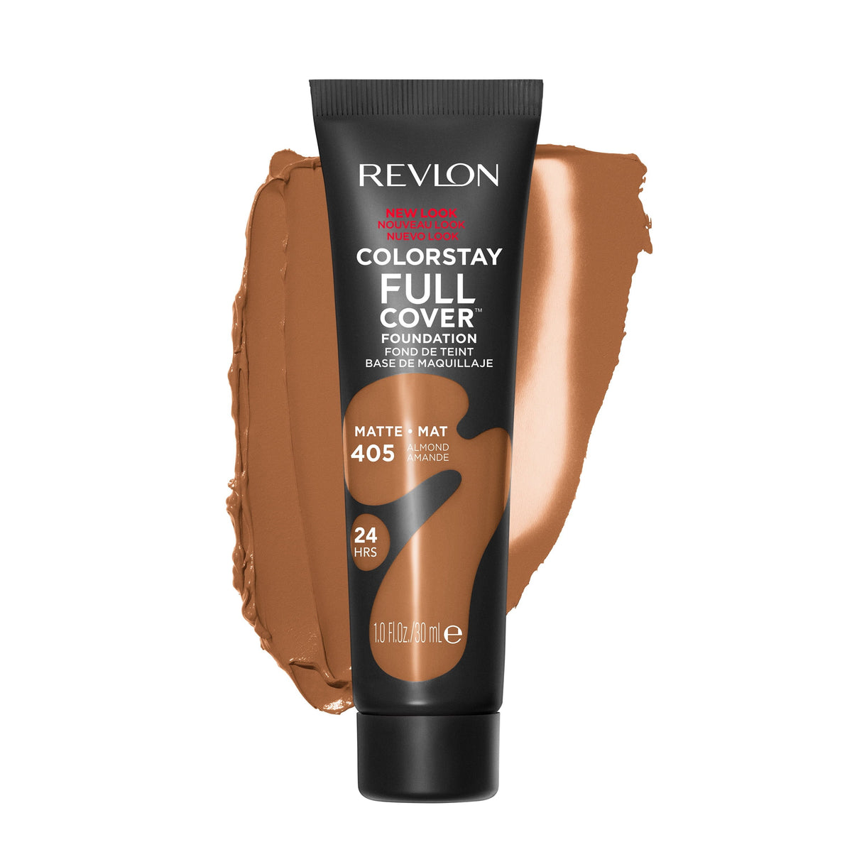 Revlon ColorStay Full Coverage Cream Foundation Makeup, Matte Finish, 405 Almond, 1.0 fl oz
