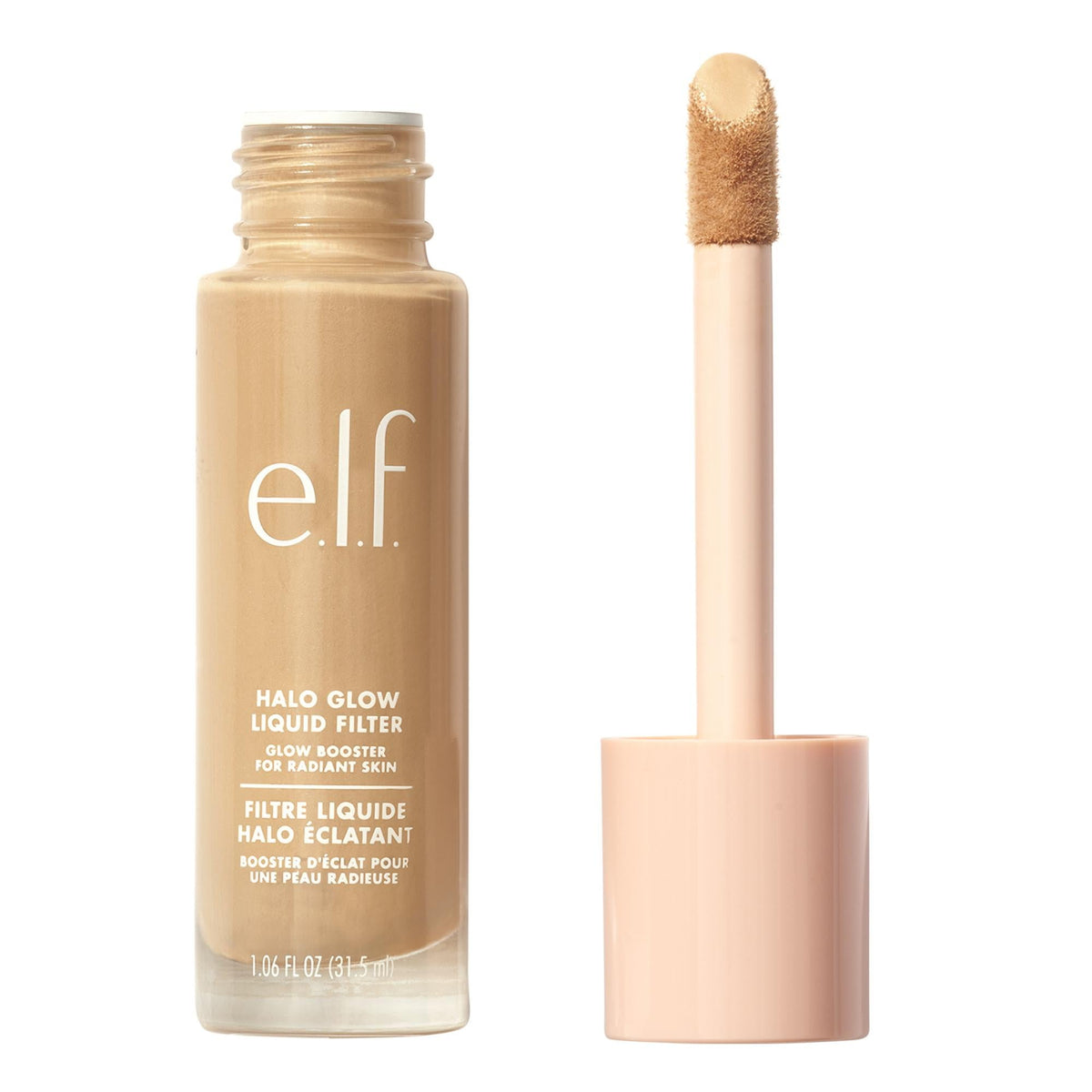 e.l.f. Halo Glow Liquid Filter, 5 Medium/Tan, 1.06 fl oz